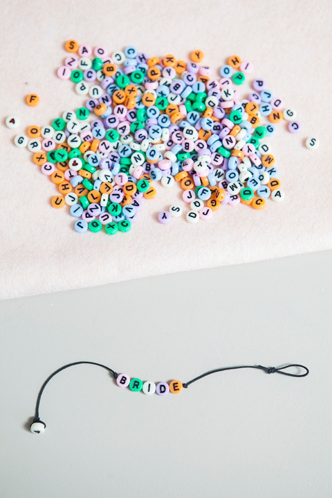 How to make simple DIY Alphabet Bridesmaid Bracelets